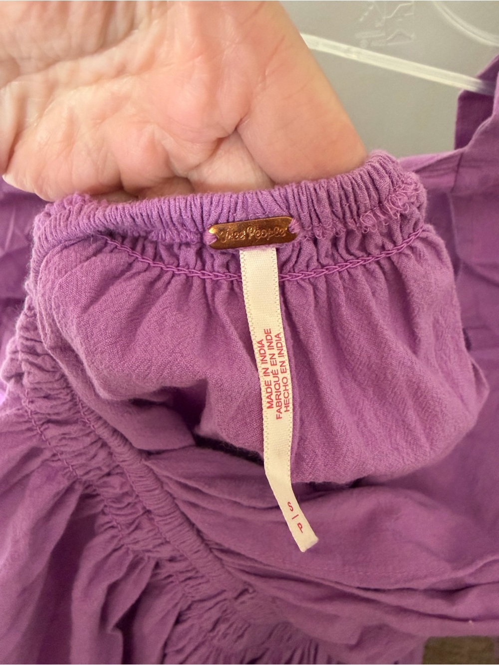 Free People Purple Smocked Mini Dress - Picture 5 of 5
